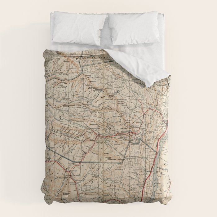 Catskill Mountains Map Comforter Gallery Image 6