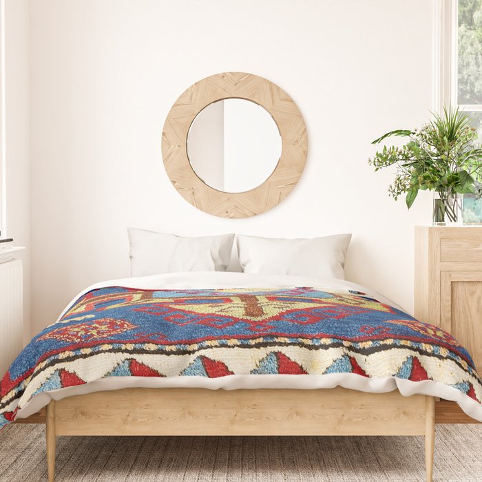 Malatya East Anatolia Antique Turkish Rug Print Duvet Cover Gallery Image 3
