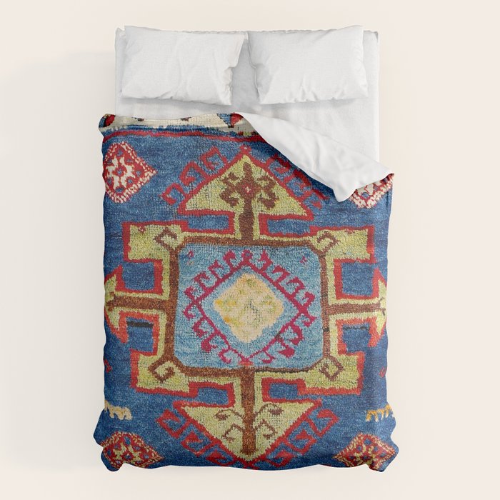 Malatya East Anatolia Antique Turkish Rug Print Duvet Cover Gallery Image 1