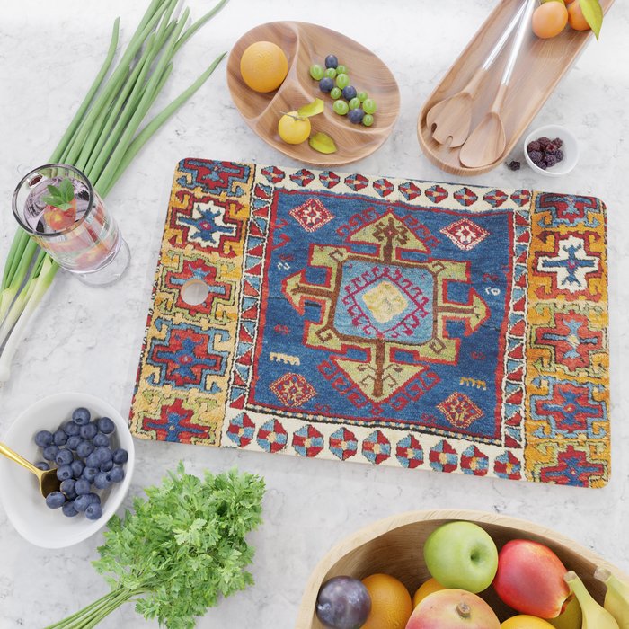 Malatya East Anatolia Antique Turkish Rug Print Cutting Board Gallery Image 2