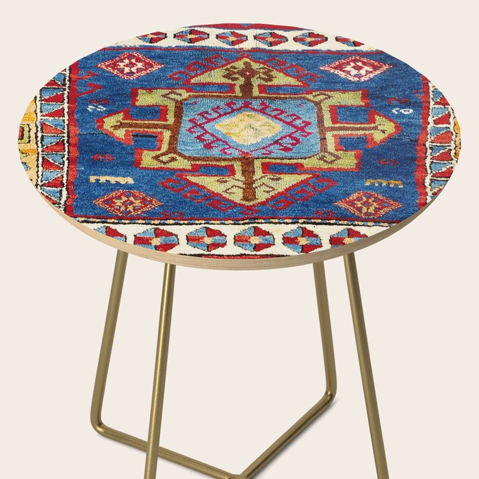 Malatya East Anatolia Antique Turkish Rug Print Side Table Gallery Image 2