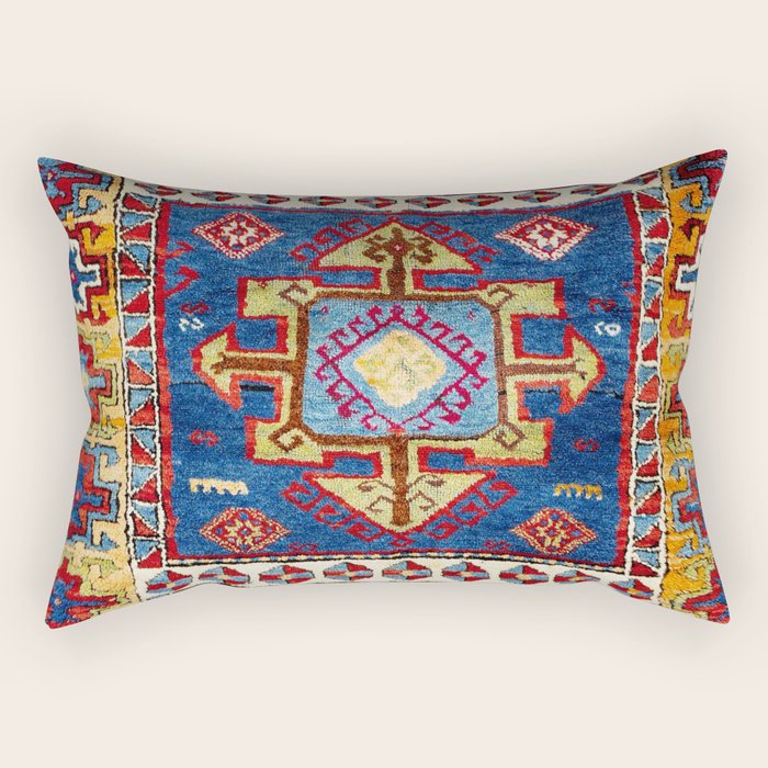 Malatya East Anatolia Antique Turkish Rug Print Rectangular Pillow Gallery Image 1