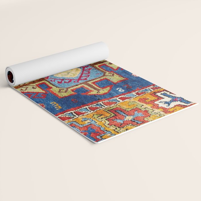 Malatya East Anatolia Antique Turkish Rug Print Yoga Mat Gallery Image 2