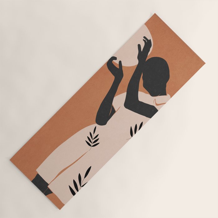Minimal Abstract Art Sunset Girl 5 Yoga Mat Gallery Image 1