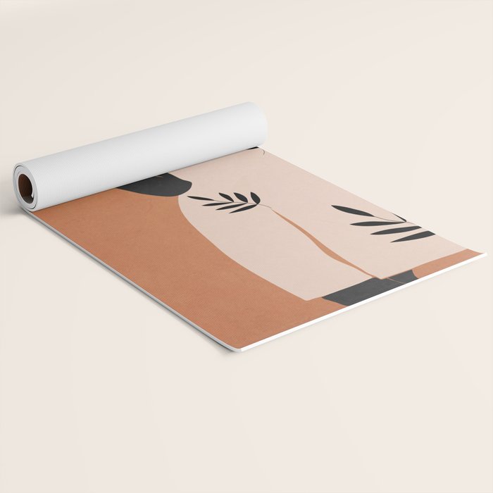 Minimal Abstract Art Sunset Girl 5 Yoga Mat Gallery Image 2
