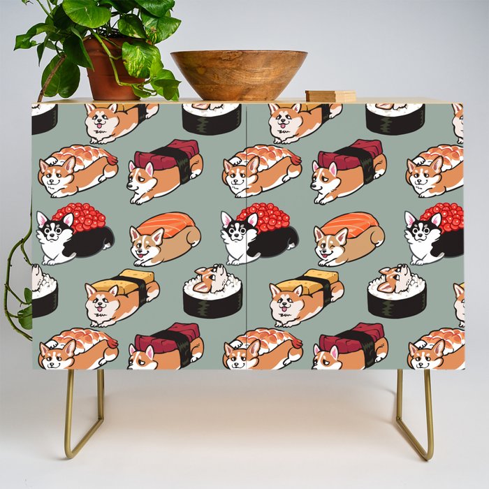 Sushi  Corgi Credenza Gallery Image 1