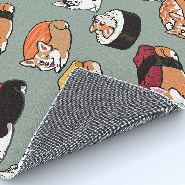 Sushi  Corgi Rug Gallery Image 4