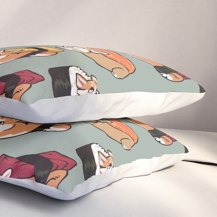 Sushi  Corgi Pillow Sham Gallery Image 3
