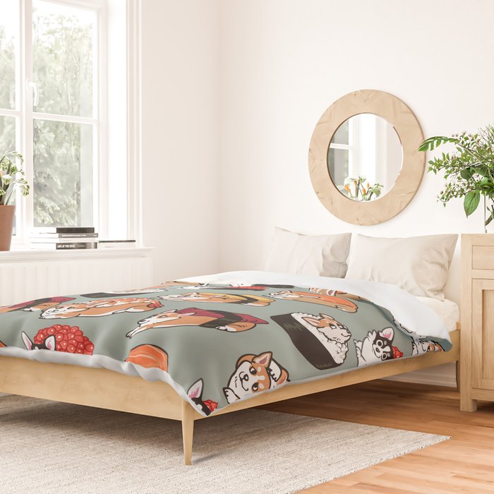 Sushi  Corgi Duvet Cover Gallery Image 2