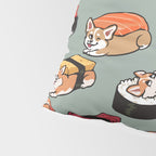 Sushi  Corgi Pillow Sham Gallery Image 4