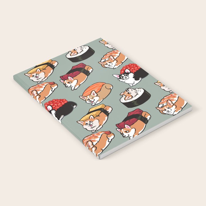 Sushi  Corgi Notebook Gallery Image 1