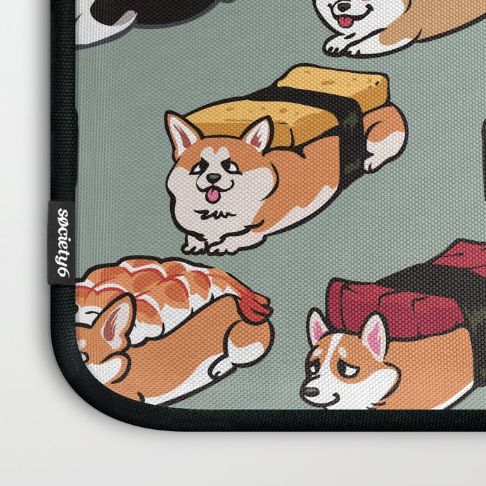 Sushi  Corgi Laptop Sleeve Gallery Image 3