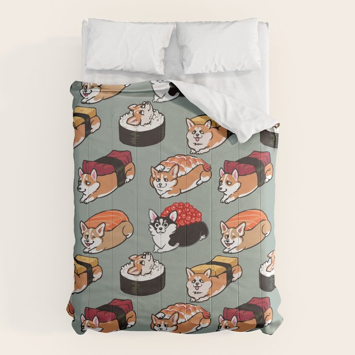 Sushi  Corgi Comforter Gallery Image 6