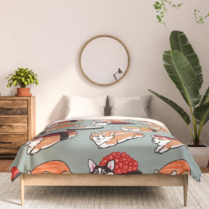 Sushi  Corgi Comforter Gallery Image 3