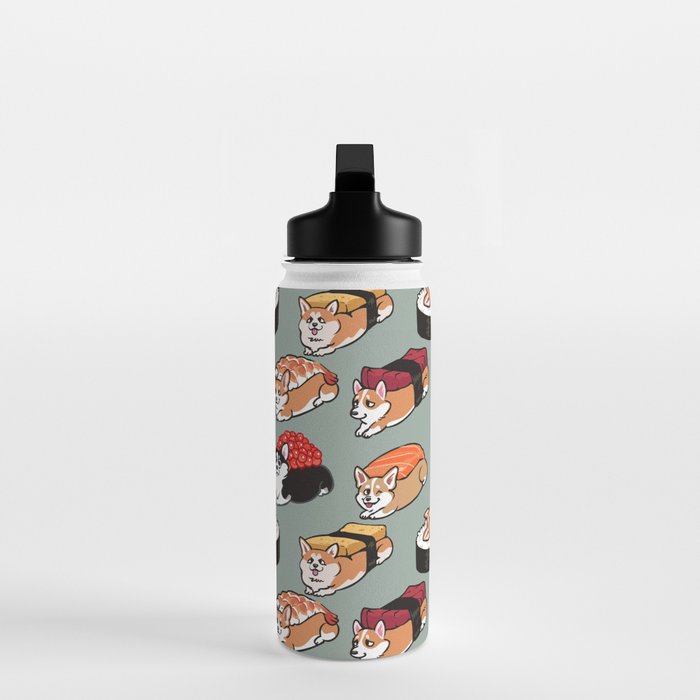 Sushi  Corgi Water Bottle Gallery Image 3