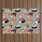 Sushi  Corgi Outdoor Rug Gallery Image 1