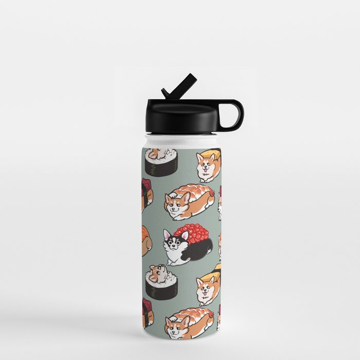 Sushi  Corgi Water Bottle Gallery Image 1