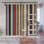 Classic Stripes IX - Bauhaus Palette Wall Mural Gallery Image 1