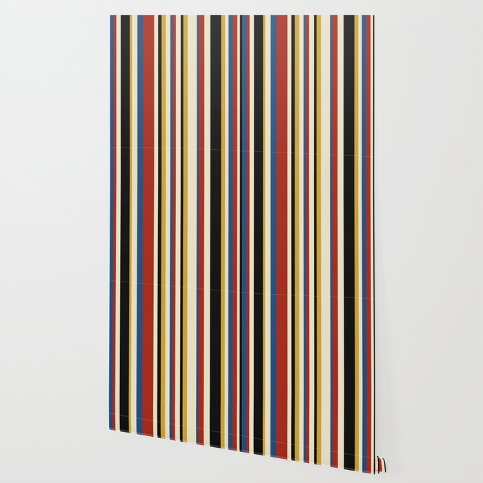 Classic Stripes IX - Bauhaus Palette Wallpaper Gallery Image 2