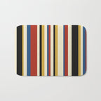 Classic Stripes IX - Bauhaus Palette Bath Mat Gallery Image 1