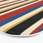 Classic Stripes IX - Bauhaus Palette Bath Mat Gallery Image 3
