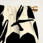 Black & White Blossom Window Curtain Gallery Image 2