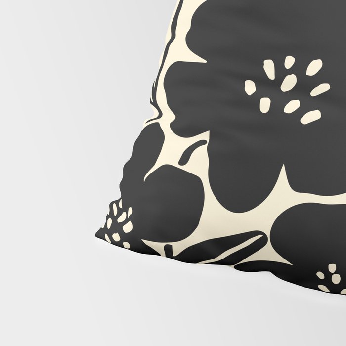 Black & White Blossom Pillow Sham Gallery Image 4