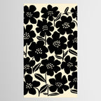 Black & White Blossom Tablecloth Gallery Image 2