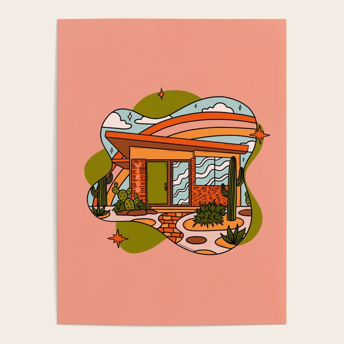 Virgo Mid Century House Poster Gallery Image 4