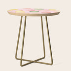 Pink Watercolor Painted Easter Eggs All Over Side Table Gallery Image 1