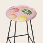 Pink Watercolor Painted Easter Eggs All Over Stool Gallery Image 2