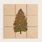 Mushroom Christmas Tree Wood Wall Art Gallery Image 1