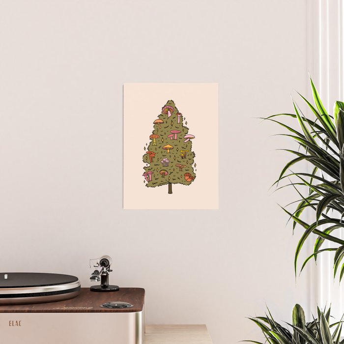 Mushroom Christmas Tree Poster Gallery Image 2