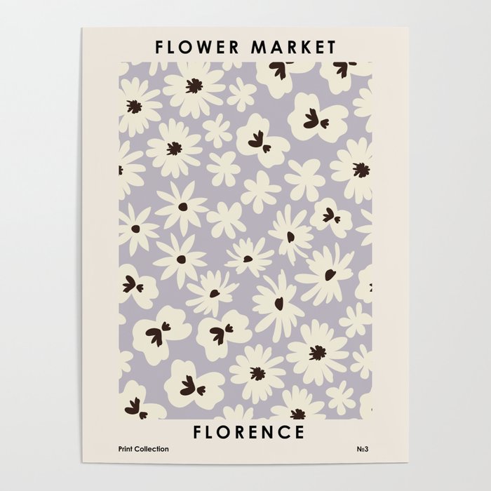 Flower market, Florence, Summer aesthetic Poster Gallery Image 1