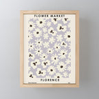 Flower market, Florence, Summer aesthetic Mini Art Print Gallery Image 1