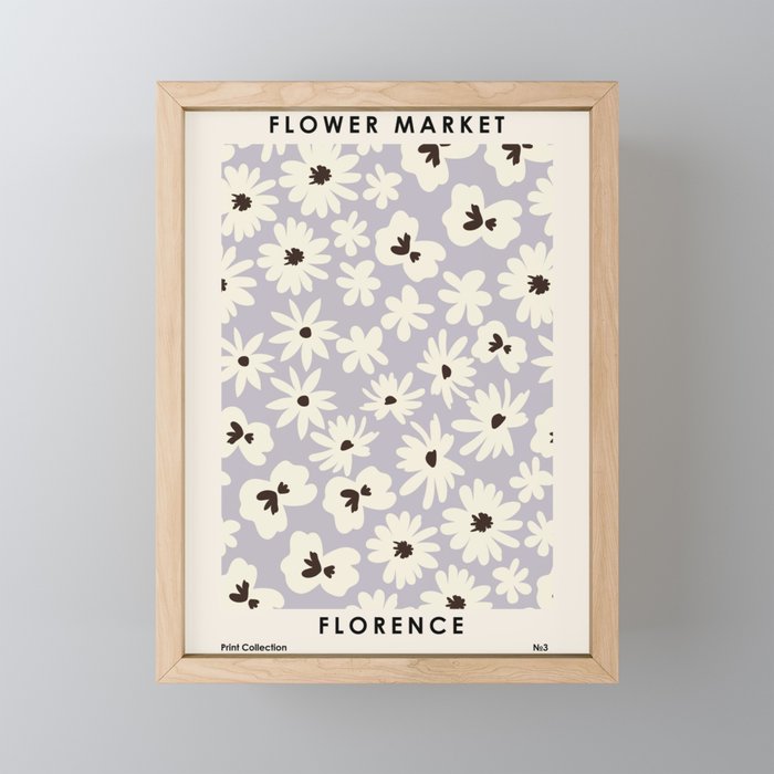 Flower market, Florence, Summer aesthetic Mini Art Print Gallery Image 1