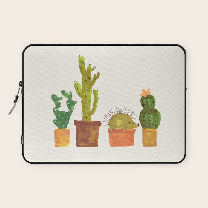 Hedgehog and Cactus (incognito) Laptop Sleeve Gallery Image 1