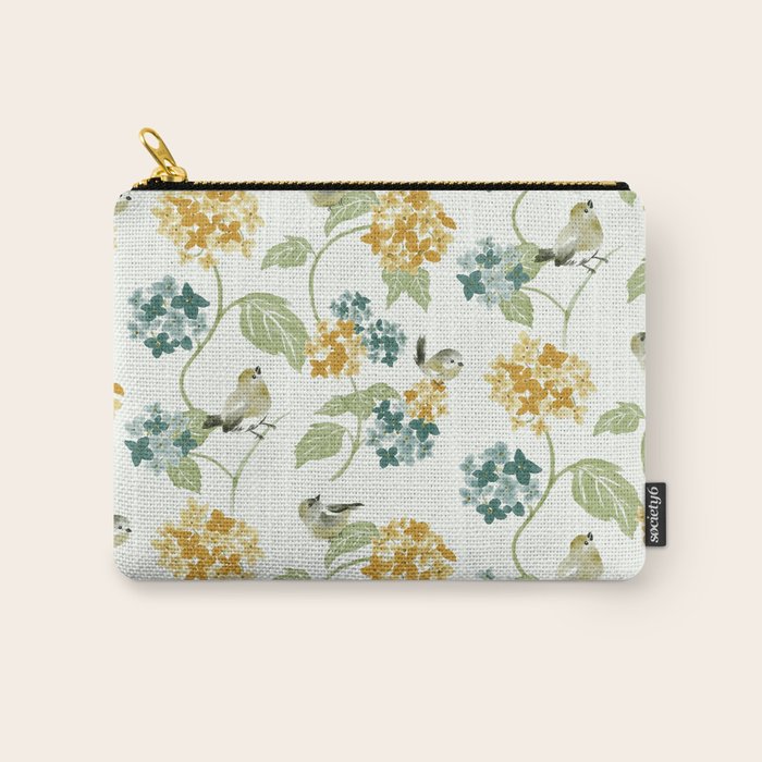 Hydrangea Poem Carry All Pouch Gallery Image 1