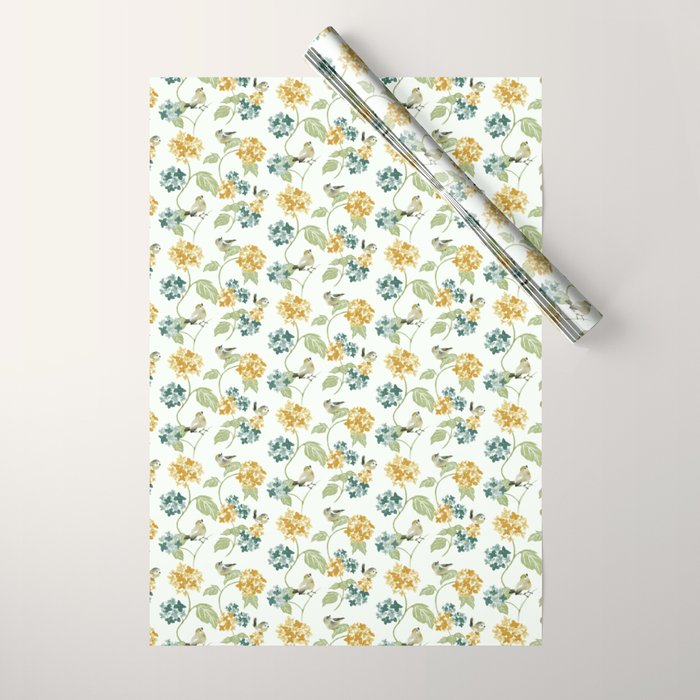 Hydrangea Poem Wrapping Paper Gallery Image 1
