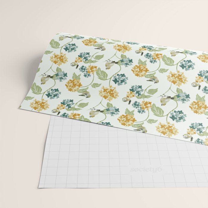 Hydrangea Poem Wrapping Paper Gallery Image 2