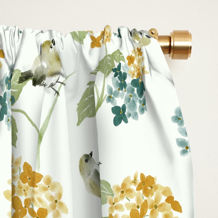 Hydrangea Poem Window Curtain Gallery Image 2