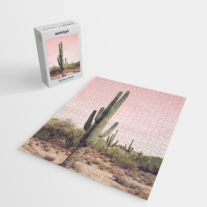 Blush Sky Cactus Jigsaw Puzzle Gallery Image 2