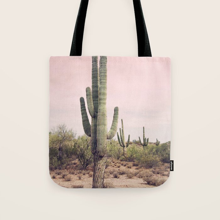 Blush Sky Cactus Tote Bag Gallery Image 1