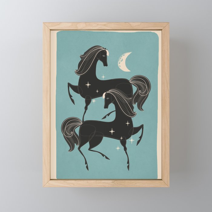 Horses 6 Mini Art Print Gallery Image 1