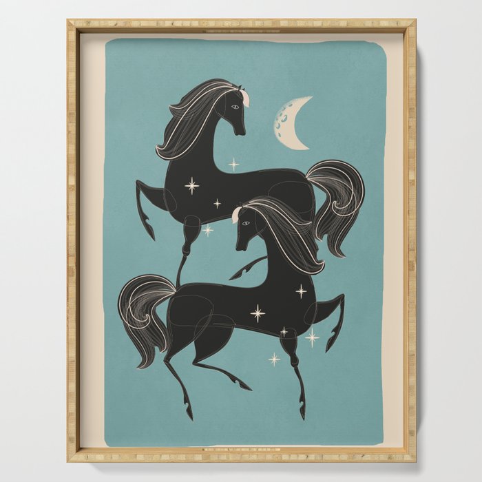 Horses 6 Serving Tray Gallery Image 1