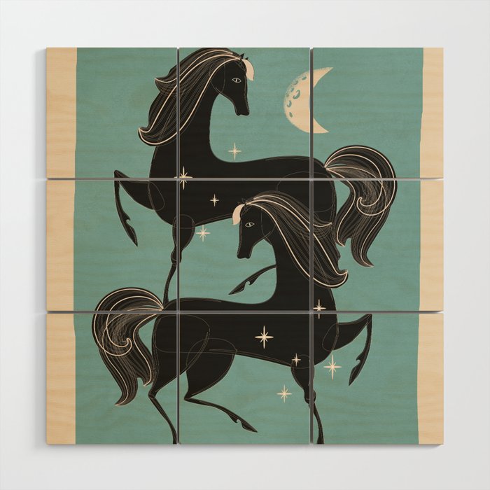 Horses 6 Wood Wall Art Gallery Image 1