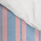 Pastel Pink and Light Blue Classic Double Stripe Vertical Pattern Comforter Gallery Image 4