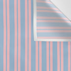 Pastel Pink and Light Blue Classic Double Stripe Vertical Pattern Wall Tapestry Gallery Image 3