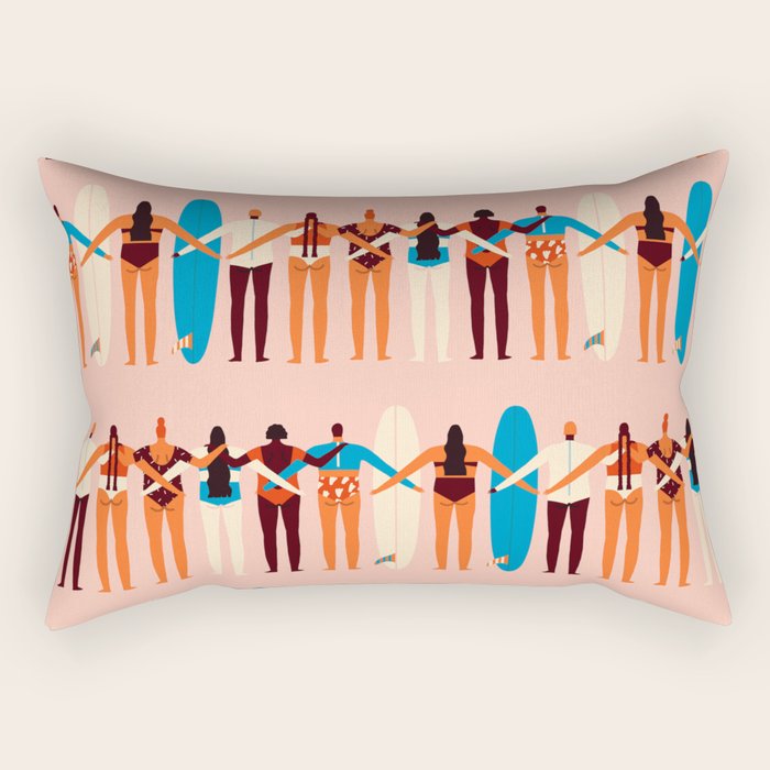 Surf sisters Rectangular Pillow Gallery Image 1
