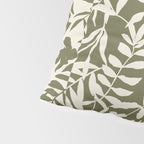 Reverse Floral Olive Green Pillow Sham Gallery Image 4